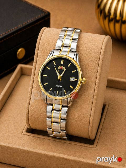 Qadın qol saatı No Brand Elegant Date Series, gold silver — Bakı