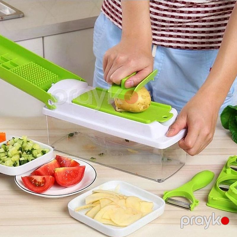 Nicer Dicer Mətbəx Rəndəsi – Tərəvəz və Meyvə üçün Çoxfunksiyalı Doğrayıcı Dəst (Saxlama Qablı, Soyucu və Sürtgəc ilə) — Mətbəx kombinaları və maşınları, Bakı (3)