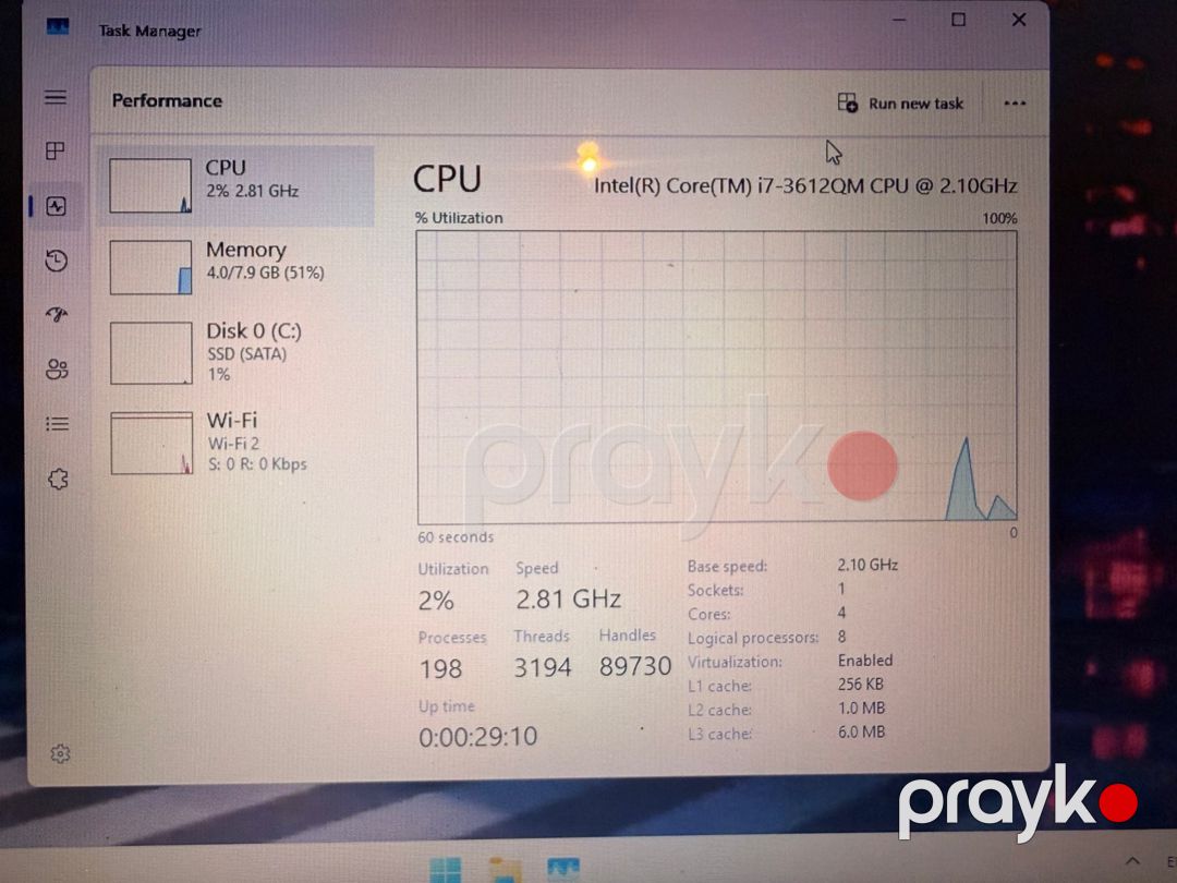 Sony vaıo SVE1511, i7-3612QM, 8GB RAM, SSD — Noutbuklar, Bakı (7)