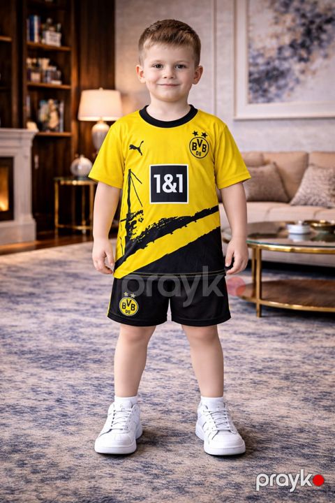 Uşaq futbol dəsti Borussia Dortmund, rəngbərəng, polyester, ölçü 9 yaş — Bakı