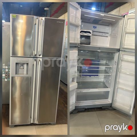 Hitachi dörd qapılı No Frost soyuducu - Paslanmayan polad korpus — Digah