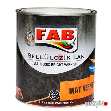 Fab sellülozik mat vernik 2,5 l