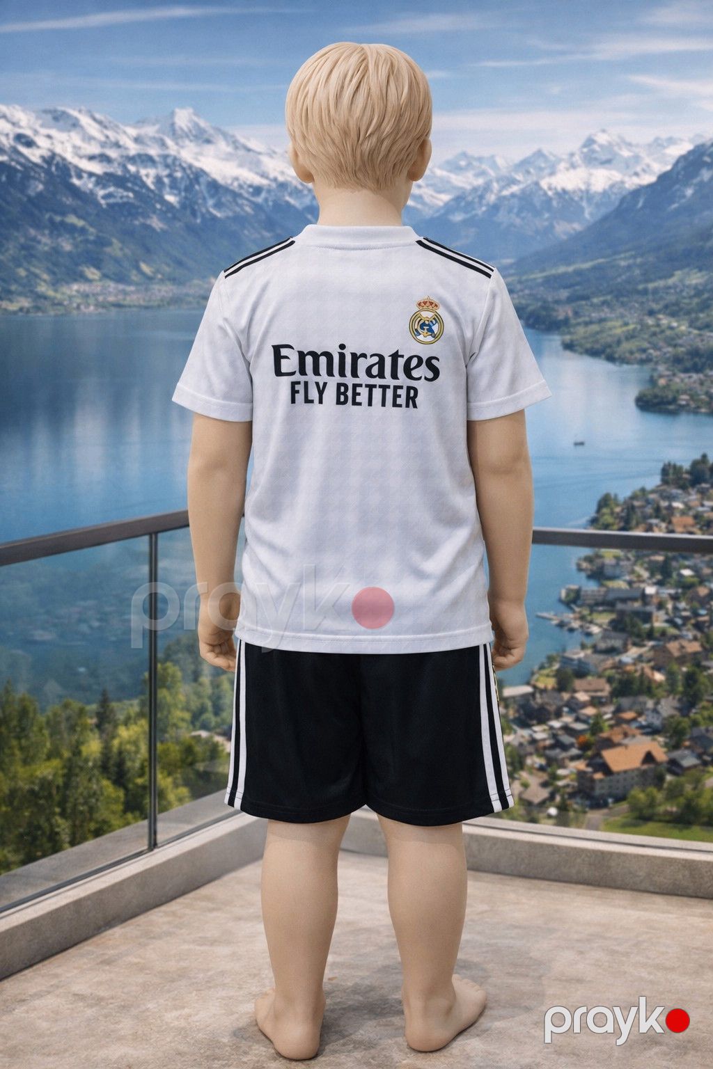 Uşaq futbol dəsti Emirates Fly Better, poliester, ağ/qara, 7 yaş — Mallar, Bakı (2)