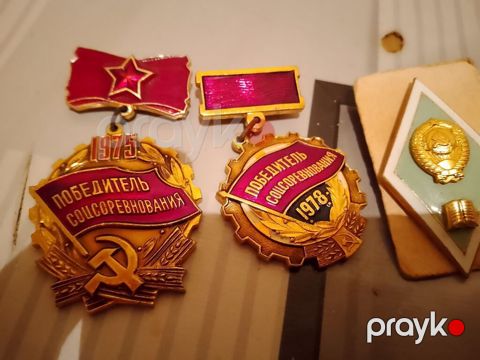 Ussr dövrünə aid medallar və nişanlar dəsti - “Победитель — Bakı