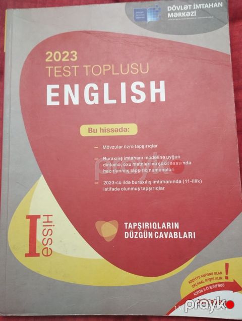 İngilis dili Testlər 11-ci sinif, DİM, 1-ci hissə, 2023 il — Bakı