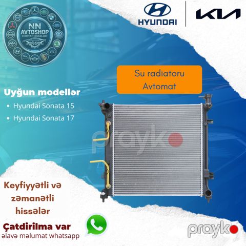 Hyundai Sonata 2015-2017 su radiatoru — Bakı
