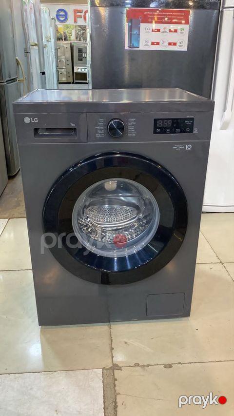 LG önyükləməli paltaryuyan maşın - Yük tutumu: 7 kq - Rəng: tünd boz — Digah