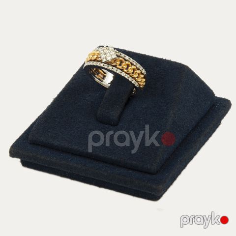 Üzük qadınlar üçün VJ2278, qızıl 750 əyar, brilyant