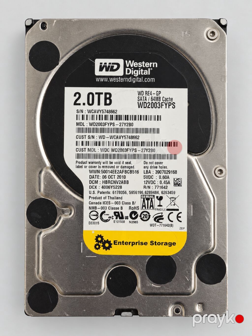 Daxili Sərt disk (HDD) Western Digital (WD), 2 TB, 7200 RPM, 3.5", İşlənmiş — Sabit diskləri, Bakı (5)