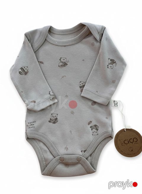 Oğlanlar üçün bodi 21946682, qəhvəyi, pambıq, ölçü 3-6 ay — Bakı