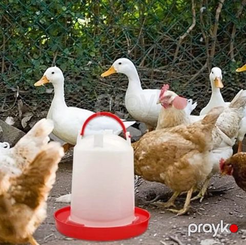 Quş qəfəsləri üçün yem qabı, plastik, 6 litr, toyuq və cücələr üçün - prl_0401 — Bakı