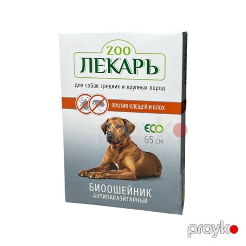 Bio boyunluq Zooлекарь parazit əleyhinə, bit və gənə əleyhinə, orta və böyük itlər üçün, narıncı, 65 sm — Bakı