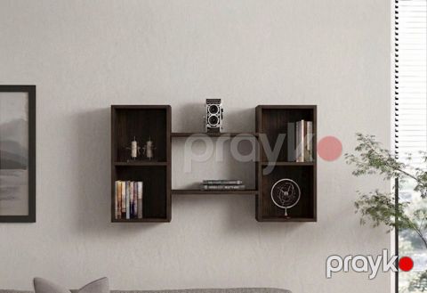 Rəflər MB057, laminat, tünd qəhvəyi, 100x60x25 sm — Bakı