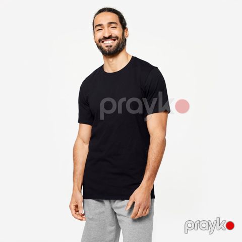 Kişilər üçün futbolka Decathlon 8543994, qara, pambıq/elastan/poliester, ölçü S — Bakı