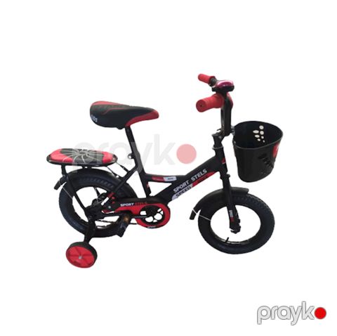 Uşaq velosipedi BB-601, Velosiped 20", qara/qırmızı, paslanmaz səbət, arxa oturacaq — Bakı