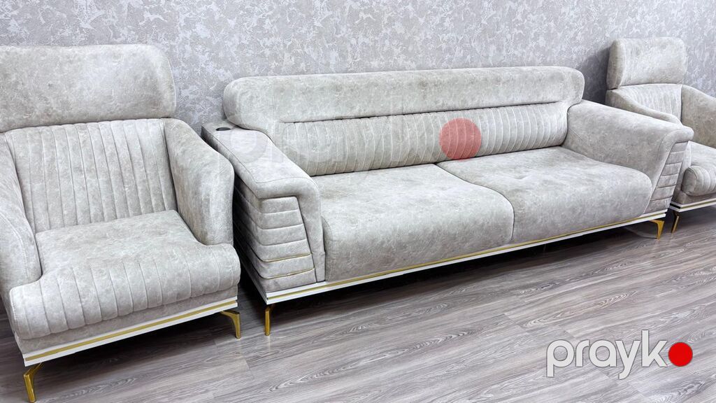 Məhsul: Oturma dəsti – 3 nəfərlik divan + 2 ədəd kreslo - Rəng və — Yumşaq mobilya dəstləri, Bakı (4)