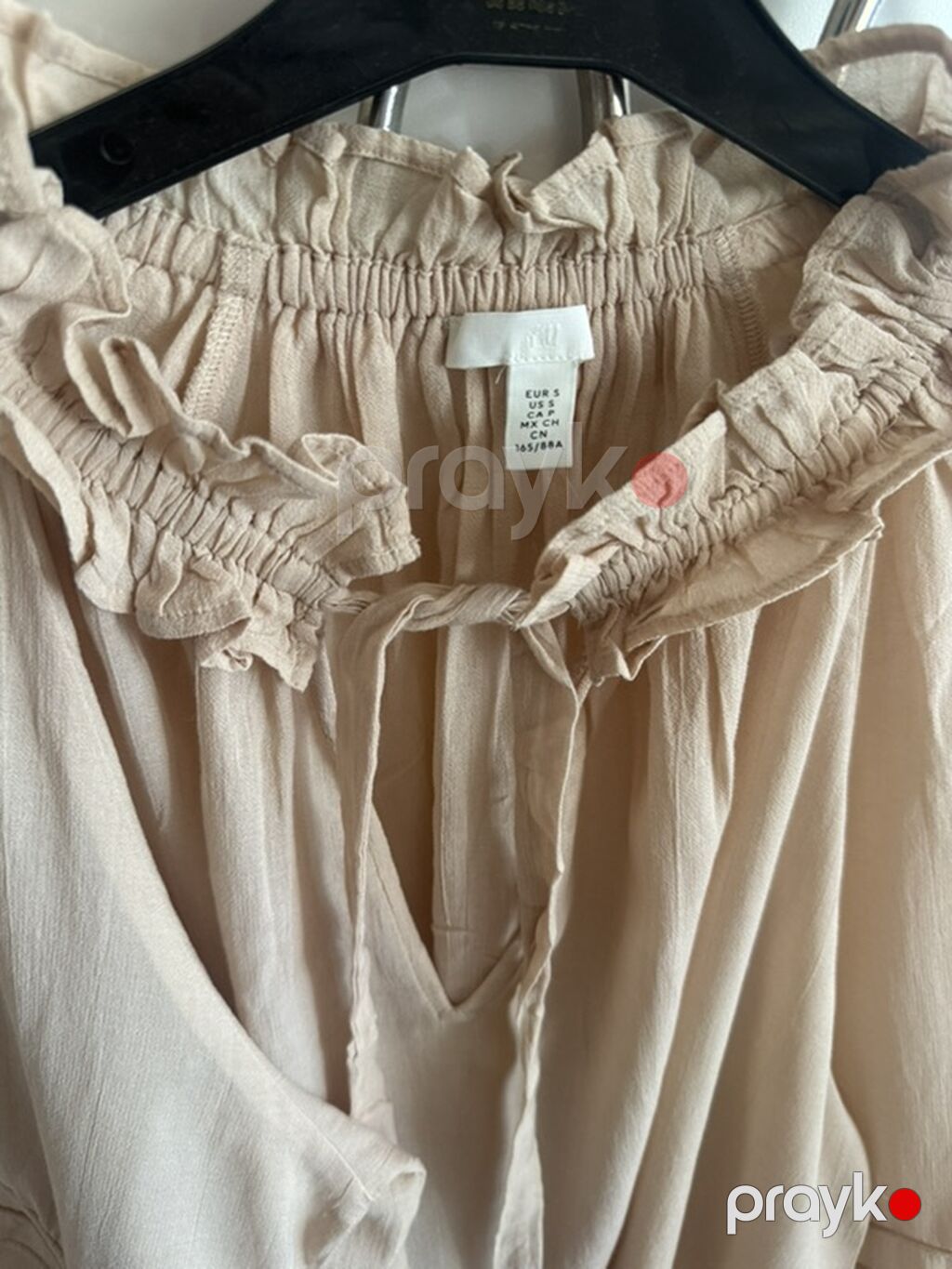 Bej rəngli qadın bluzası – H&M, ölçü S - Model: romantik/boho — Şəxsi əşyalar, Bakı (4)