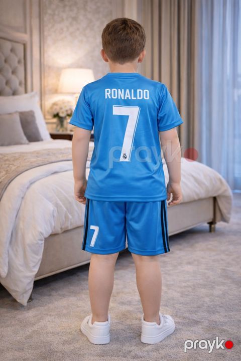 Futbol dəsti Ronaldo 7, poliester, mavi, ölçü L, 6 yaş — Bakı