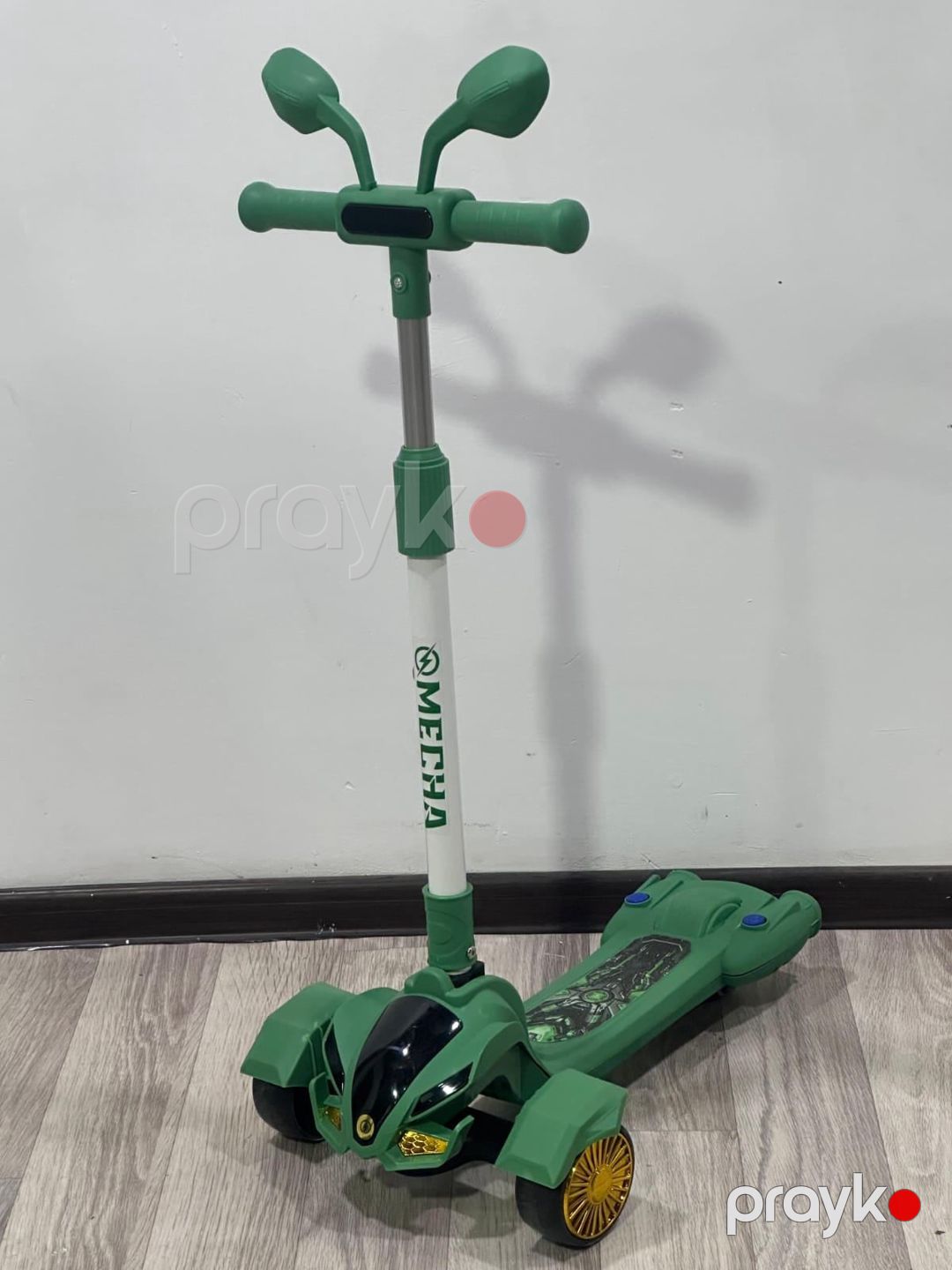 Skuter Vıpsco Flash Rider 3 təkər, LED işıqlı təkərlər, Bluetooth, tüstü, yaşıl — Mallar, Bakı (2)