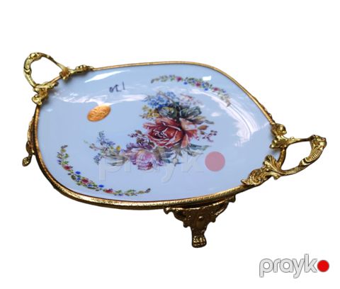 Meyvə qabı 30x35 sm, keramika, qızılı — Bakı