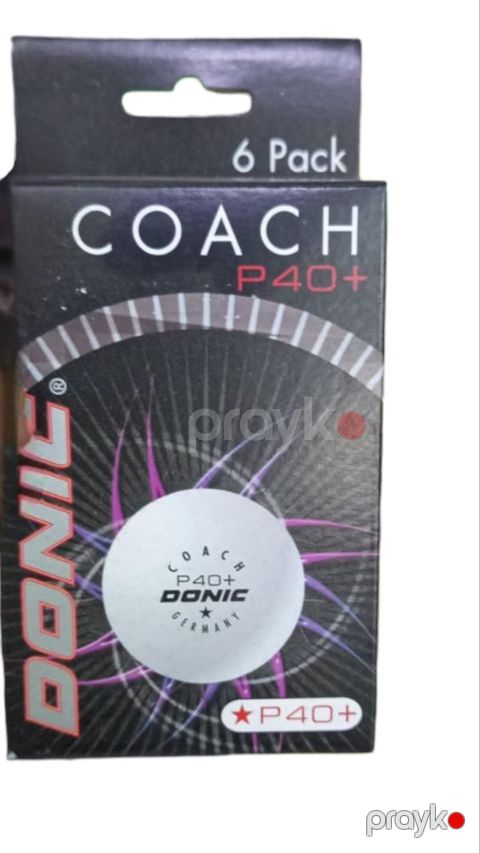 Stolüstü tennis üçün top dəsti Donic Coach P40+, plastik, 40 mm, 6 ədəd, ağ - BNE - 1883 — Bakı