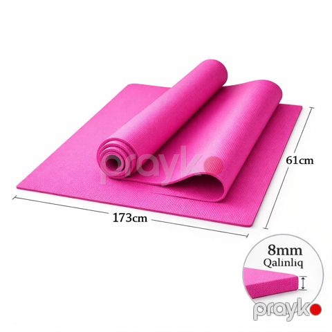 Yoga və fitness üçün mat Khan Market 026266001, 173x61 sm, 8 mm — Bakı