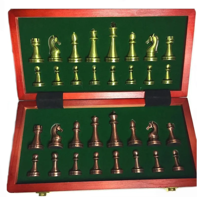 Şahmat WS0529, taxta/metal, 30x30 sm — Bakı