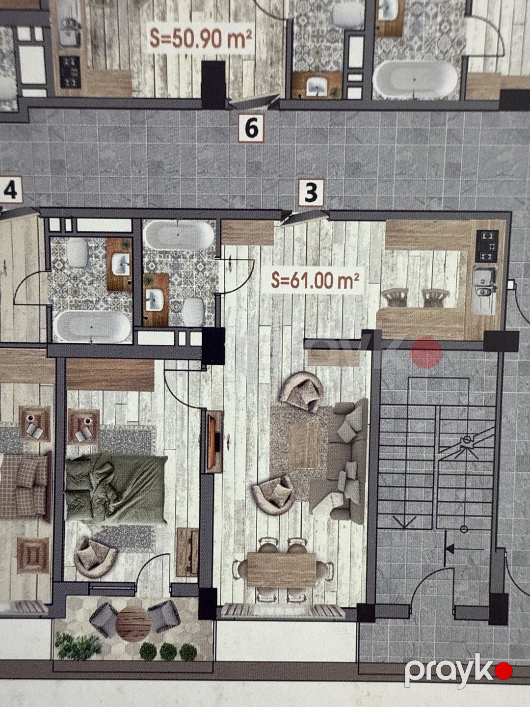 Satılır 1 otaqlı yeni tikili 61 m² — Mənzil, Bakı (4)