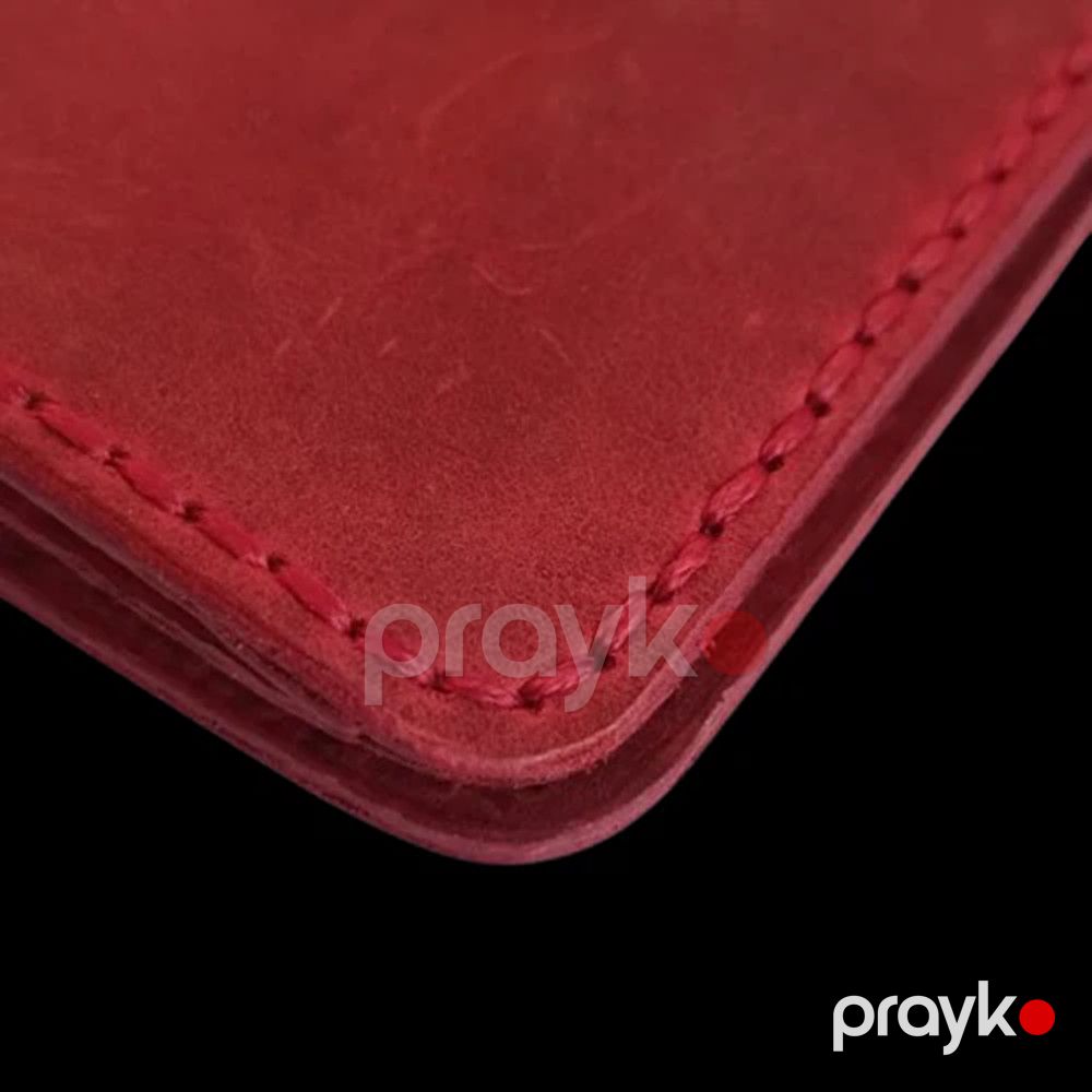 Pul kisəsi Fabrika1972 Caspian Breeze CB-003, tünd qırmızı, təbii dəri, 10.5x9.5 sm — Mallar, Bakı (3)