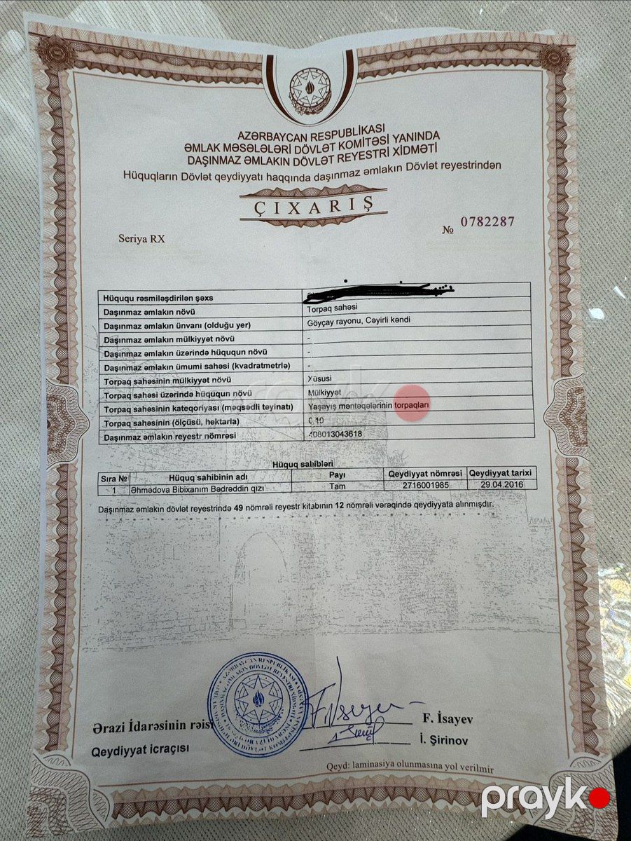 10 sot torpaq sahəsi, Göyçay r — Torpaq, Göyçay (11)