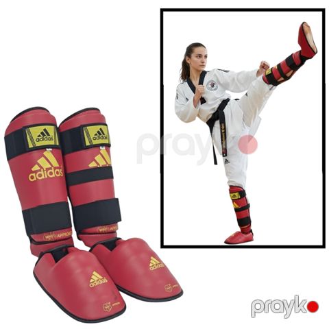 Döyüş sənətləri üçün aksessuarlar Adidas karate üçün ayaqlıq, qırmızı, XL ölçü - WS2557_XL — Bakı