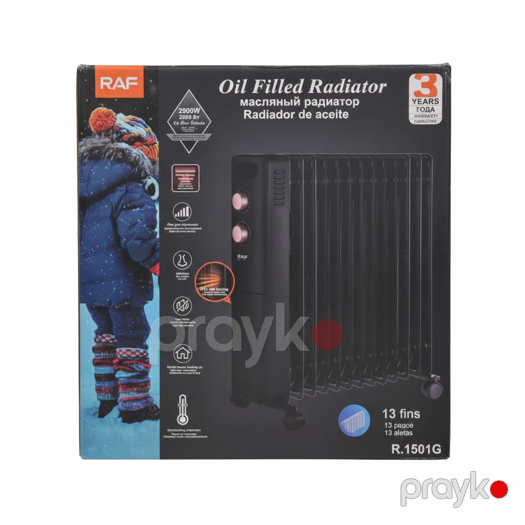 RAF R.1501B 13 panelli 2900W elektrik yağla doldurulmuş radiator — Ev texnikası, Bakı (2)