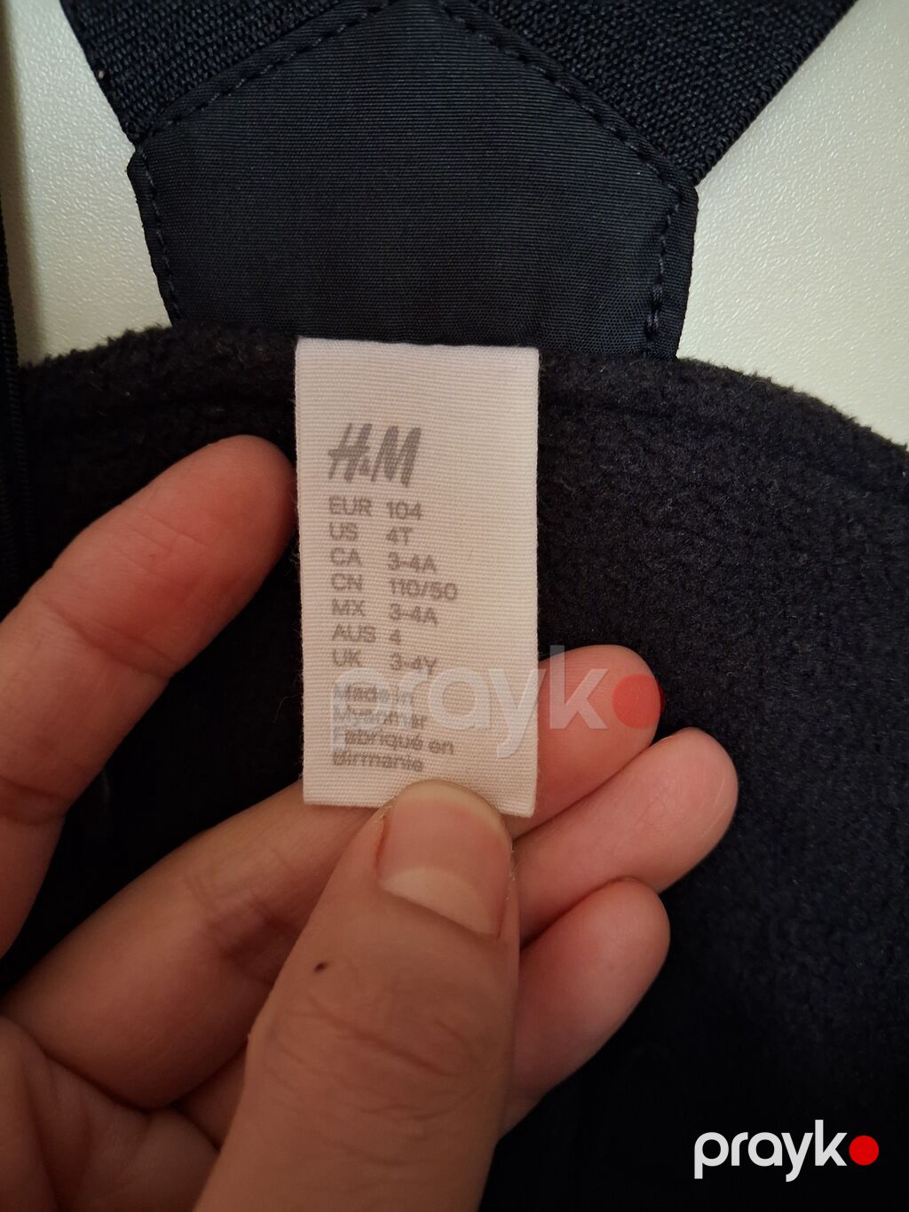 H&M uşaq qar şalvarı (bib tipli) - Ölçü: EUR 104 / US 4T / UK 3–4 — Uşaq geyimi, Bakı (2)