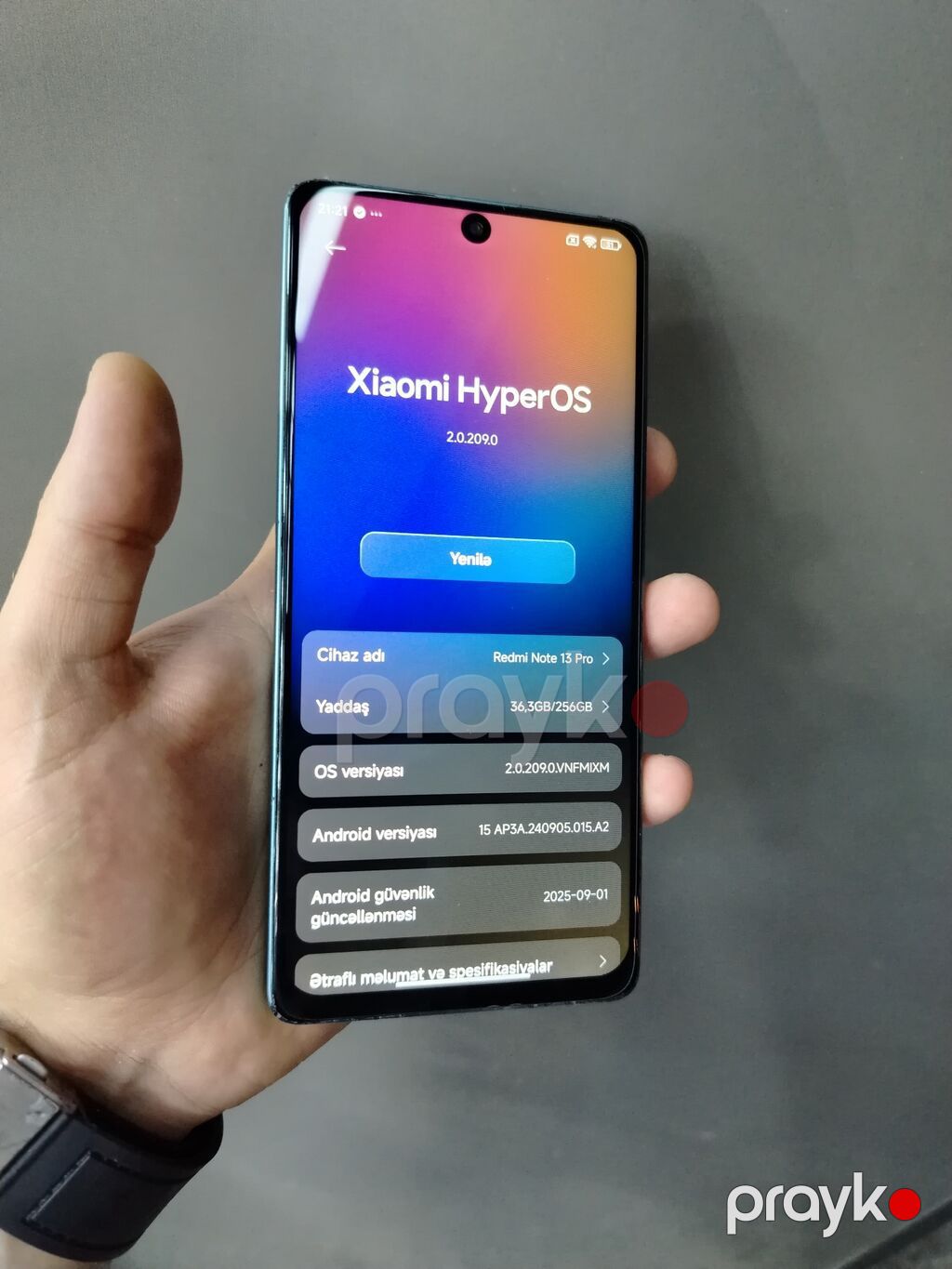 Redmi Note 13 Pro, 256 GB, rəng - Mavi, İki sim kartlı — Xiaomi, Gəncə (4)