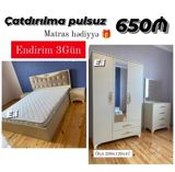 Yataq otağı dəsti – 650₼ Paketə daxildir: - Yataq (başlığı dekorativ — Aile mebel