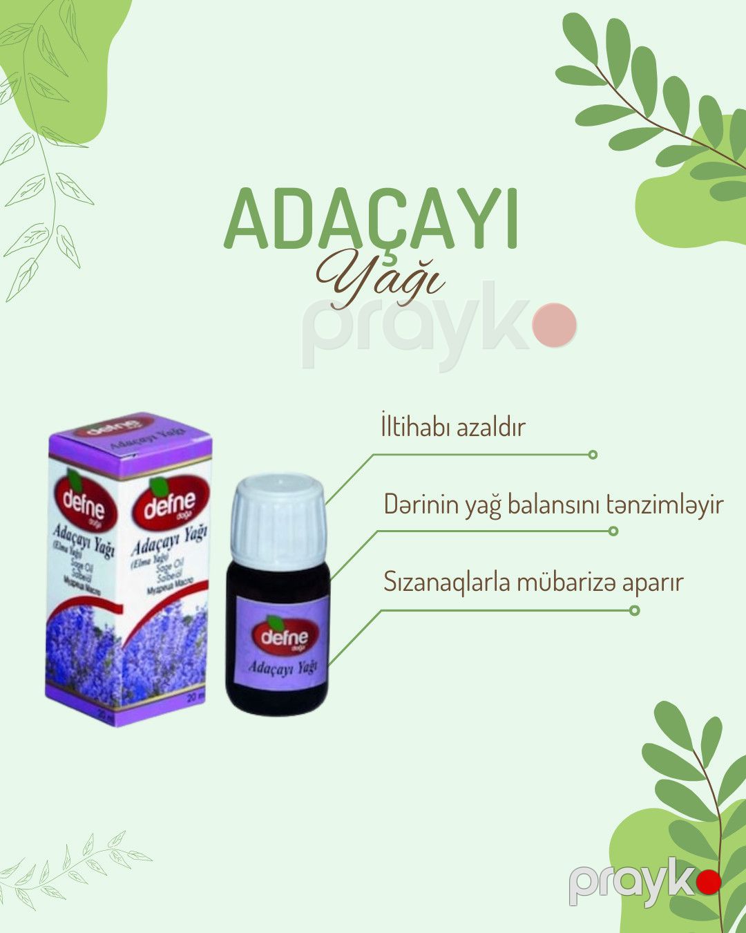 Adaçayı yağı Defne, 20 ml — Mallar, Bakı (2)
