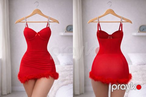 Qadınlar üçün kombinasiya 22241778, poliester, qırmızı, ölçü L — Bakı