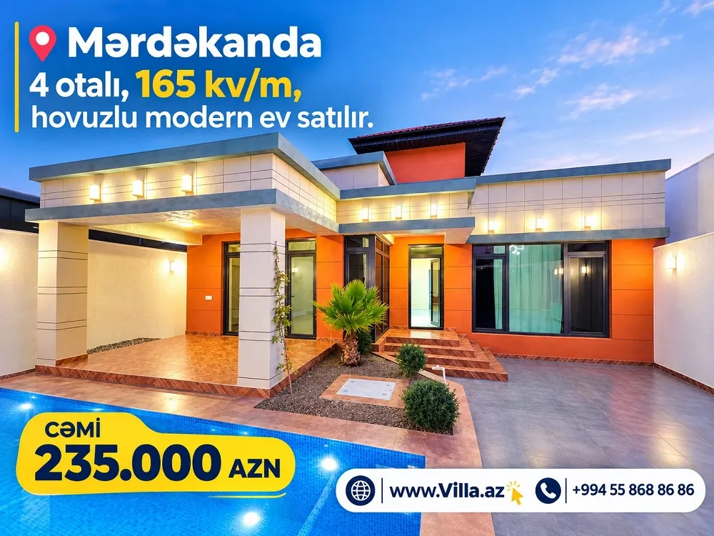 Mərdəkan, 4 otaqlı Həyət evi satılır - 165 m², 1 mərtəbə, 3 sot — Bakı