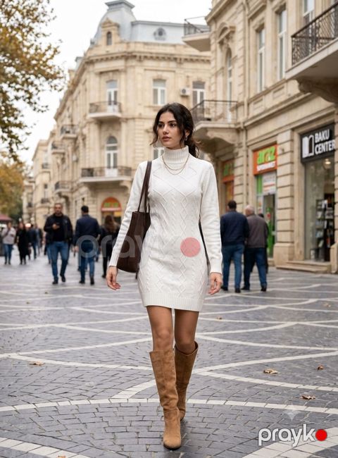 Ağ rəngli toxunma trikotaj kofta-don - Model: qısa uzunluqda, bədənə — Bakı