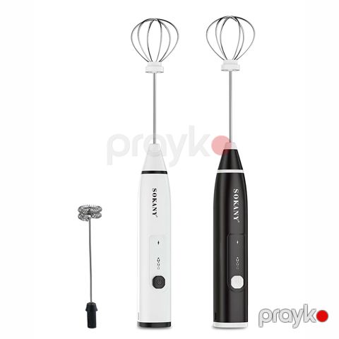 Sokany SK-1772 Çoxfunksiyalı Süd Qəhvə Çırpıcısı Elektrikli Əl Mikseri Yumurta Çırpıcısı 1200Mah — Bakı
