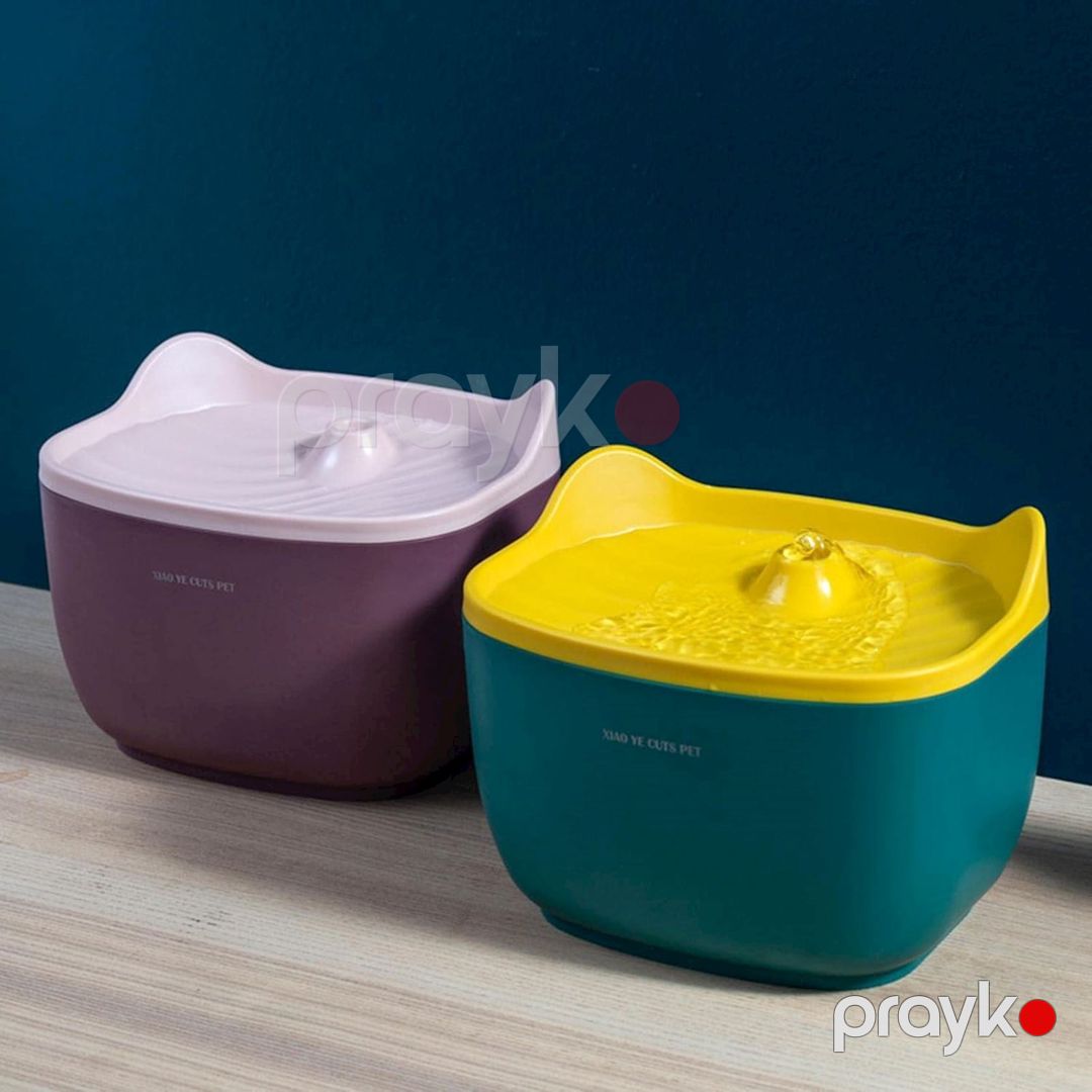 Pişiklər üçün fontan 002, çəhrayı/bənövşəyi, plastik, 2.5 L — Mallar, Bakı (3)