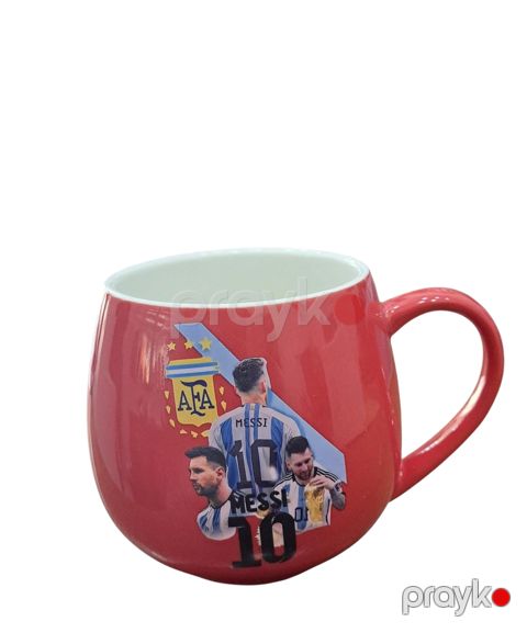 Fincan Messi mix123, şüşə-keramika, qırmızı — Bakı