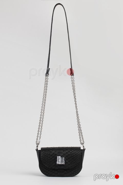 Kross-bodi çanta qadınlar üçün 62618550, qara, piton dərisi, 18x12x6 sm — Bakı