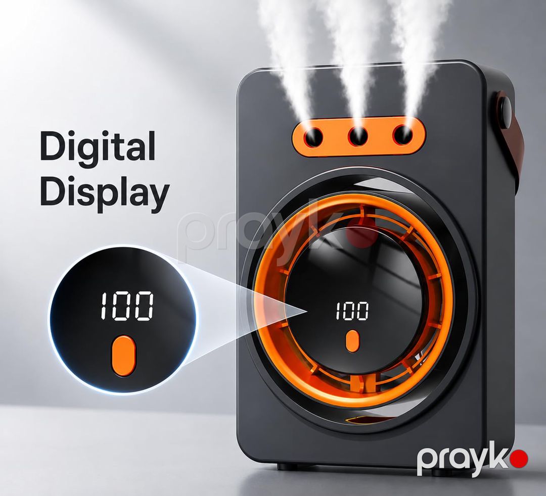 Portativ Hava Soyuducu və Nəmləndirici Ventilyator – USB ilə İşləyən, 5 Sürətli Masaüstü Mist Fan — Ventilyatorlar, Bakı (6)