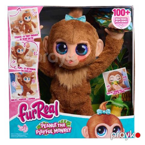 İnteraktiv yumşaq oyuncaq Just Play FurReal Playful Monkey, plüş, qəhvəyi — Bakı