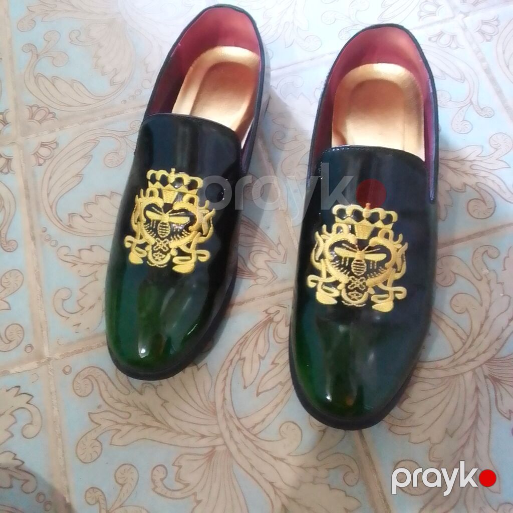 Məhsul: Kişi loafer ayaqqabıları - Rəng: Tünd yaşıl/qaraya çalan — Mokasin, Bakı (4)