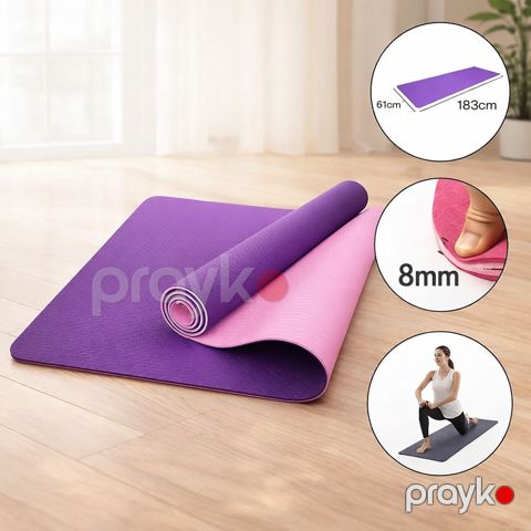 Yoqa və fitnes üçün mat Eco Friend, 183x61 sm, 8 mm, bənövşəyi — Bakı