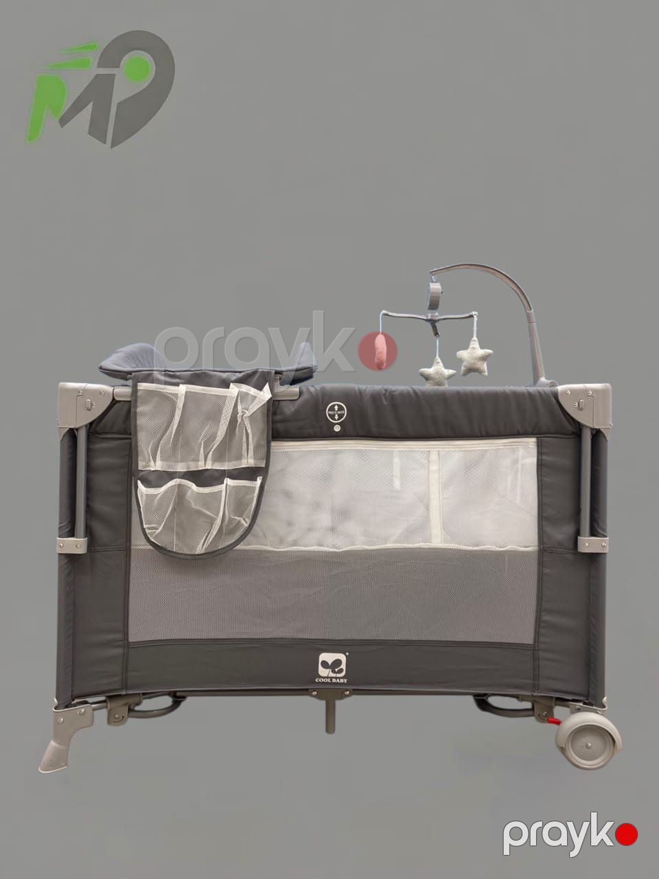 Manej-çarpayı N-M01, boz, 120х82 sm — Mallar, Bakı
