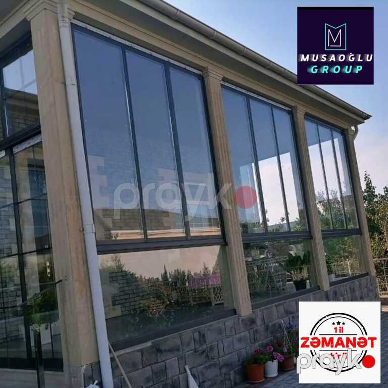Cam balkon və şüşə işi — Təmir və inşaat, Bakı (5)