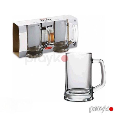 Pivə üçün bokal dəsti Pasabahce 55299, şüşə, şəffaf, 400 ml x 2 əd — Bakı